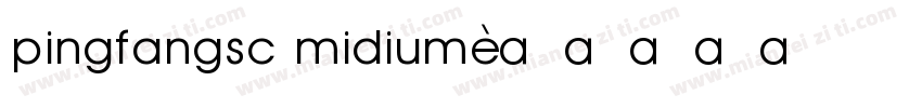 pingfangsc midium字体转换